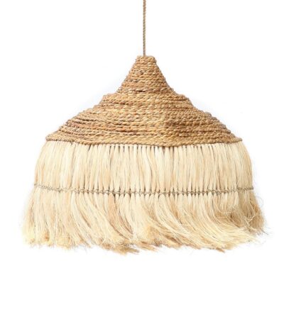 Suspension Abaca Hoola en fibres naturelles tressées, suspension bohème en abaca pour intérieur