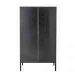 Armoire en bois et rotin noir - Marikka