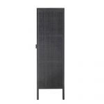 Armoire en bois et rotin noir - Marikka