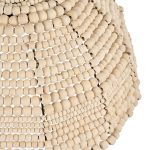 Suspension dôme en perles de bois – Naturel