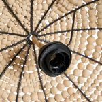 Suspension dôme en perles de bois – Naturel