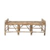 Banc en bambou Pammi, banc naturel en bambou pour intérieur et extérieur abrité.