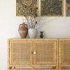 Buffet 2 portes en rotin et cannage SAIGON