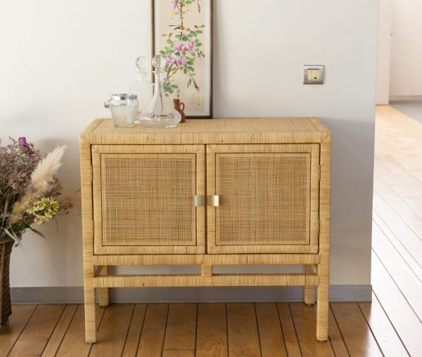 Buffet 2 portes en rotin et cannage SAIGON