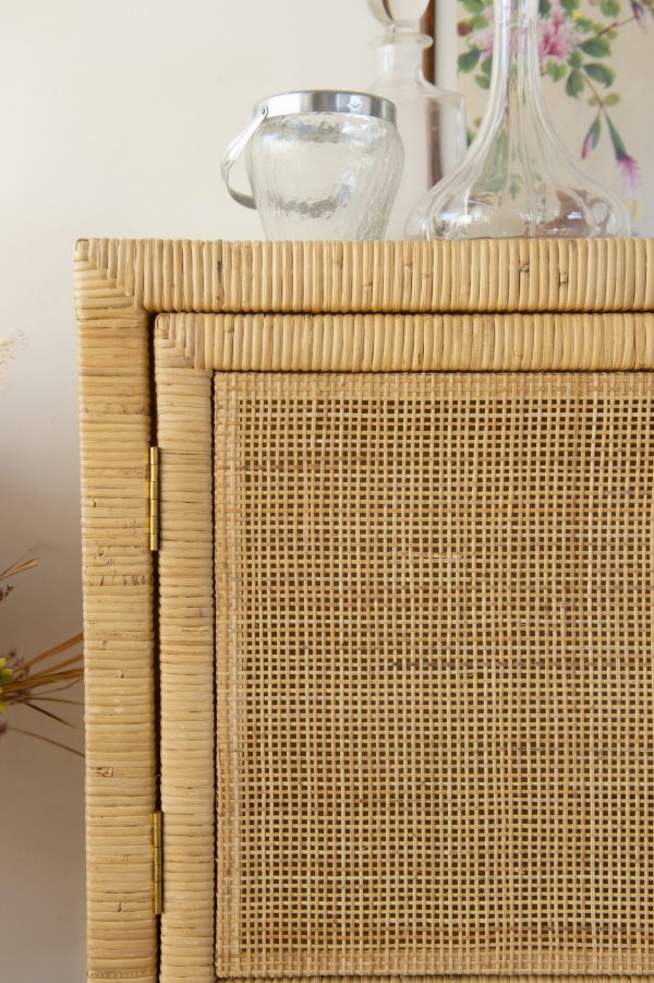 Buffet 2 portes en rotin et cannage SAIGON