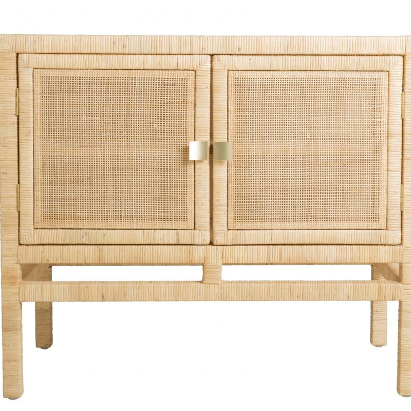 Buffet 2 portes en rotin et cannage SAIGON