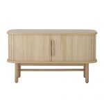 Buffet en pin naturel Lex en bois clair certifié FSC, meuble de rangement bas au design nordique.