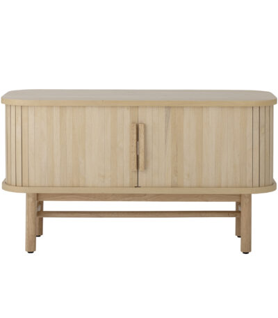 Buffet en pin naturel Lex en bois clair certifié FSC, meuble de rangement bas au design nordique.