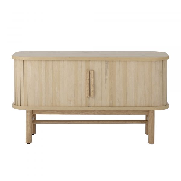 Buffet en pin naturel Lex en bois clair certifié FSC, meuble de rangement bas au design nordique.