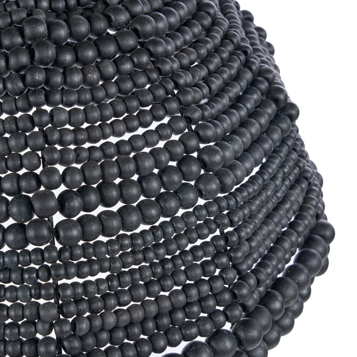 Suspension dôme en perles de bois - Noir – Image 6