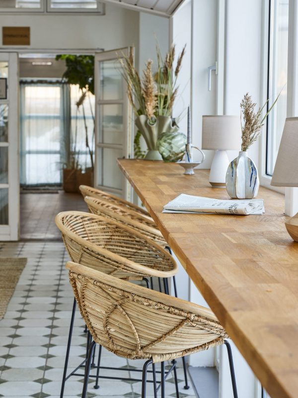 Chaise de bar en rotin Yonne