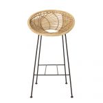 Chaise de bar en rotin Yonne