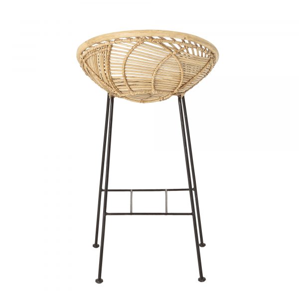 Chaise de bar en rotin Yonne