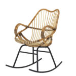 chaise_a_bascule_en_rotin_reine_esprit_rotin (1) Chaise à bascule en rotin Reine naturel avec structure en métal noir, assise déco en rotin ajouré