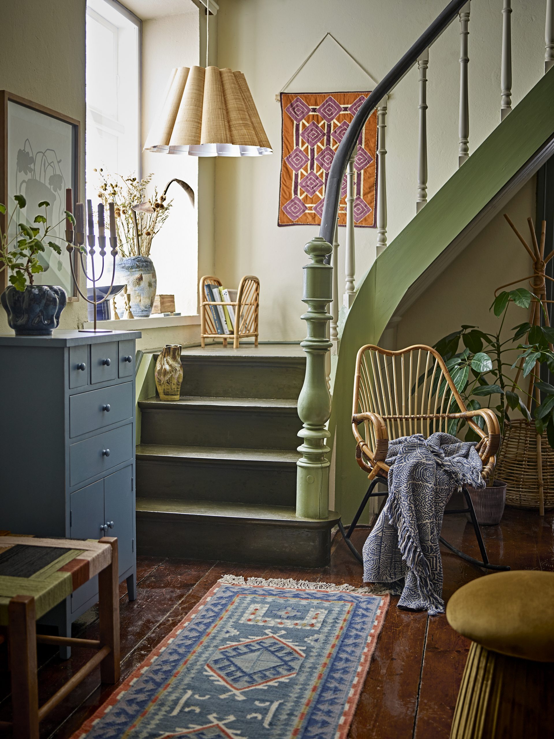 Chaise à bascule en rotin Reine – Image 7