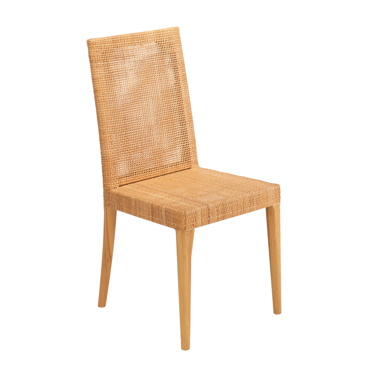 Chaise cannage rotin Saigon avec dossier ajouré, assise élégante au style rétro et intemporel