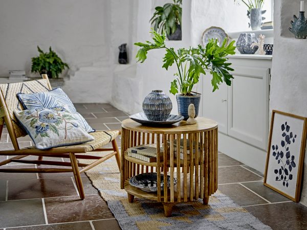 Chaise de salon en teck et rotin Lennox