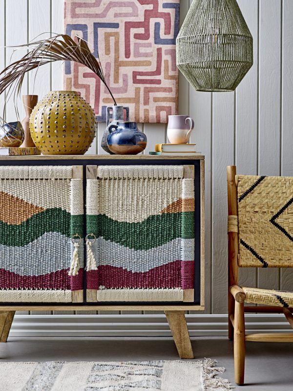 Chaise de salon en teck et rotin Lennox