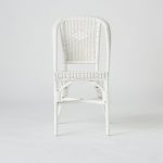Chaise en rotin laqué blanc PRIMAVERA