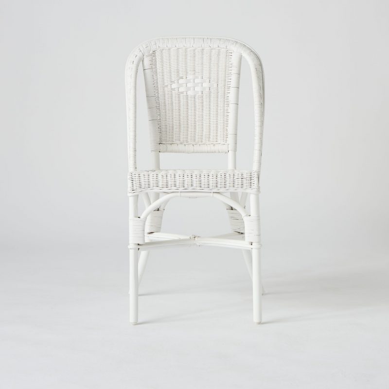 Chaise en rotin laqué blanc PRIMAVERA