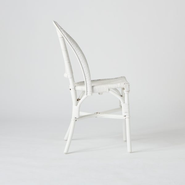 Chaise en rotin laqué blanc PRIMAVERA