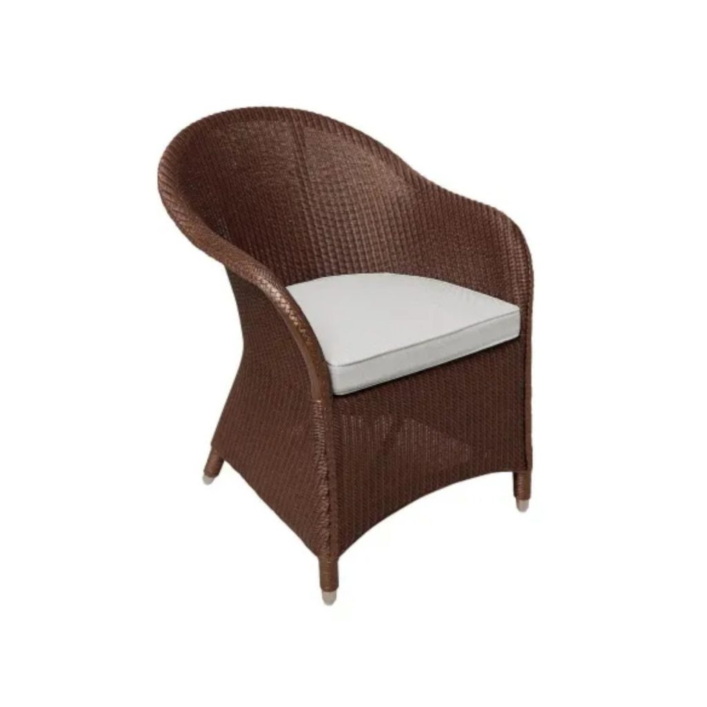 Coussin fauteuil Lloyd Loom Sidonie adapté à la forme de l’assise