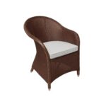 Coussin fauteuil Lloyd Loom Sidonie adapté à la forme de l’assise
