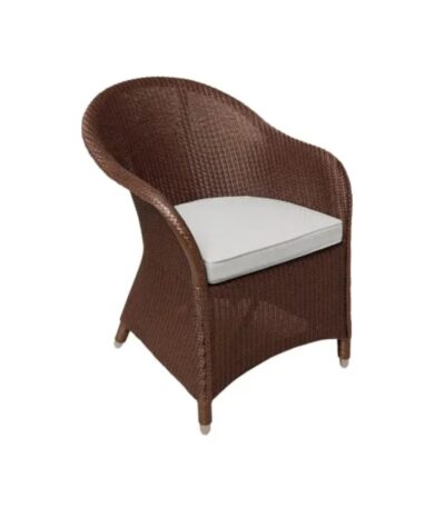 Coussin fauteuil Lloyd Loom Sidonie adapté à la forme de l’assise