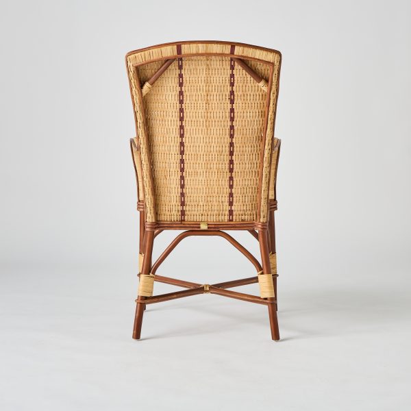 Fauteuil en rotin haut dossier BAGATELLE