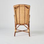 Fauteuil en rotin haut dossier BAGATELLE