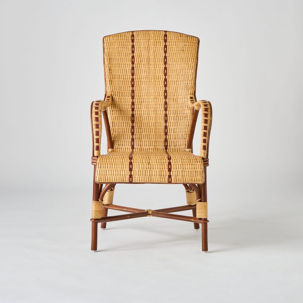 Fauteuil en rotin haut dossier BAGATELLE