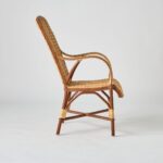 Fauteuil en rotin haut dossier BAGATELLE