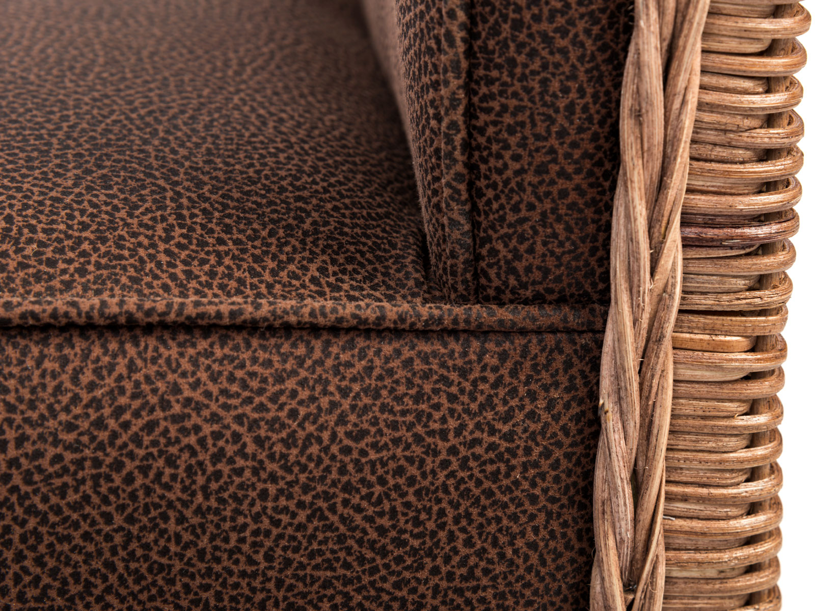 Chaise de salle à manger en rotin rembourrée Antonio – Image 7