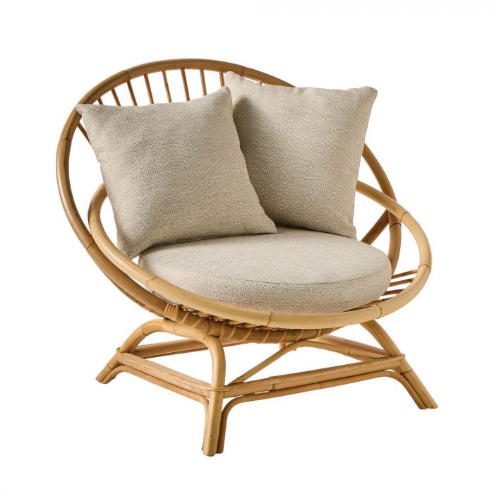 Fauteuil coquille en rotin MIAMI