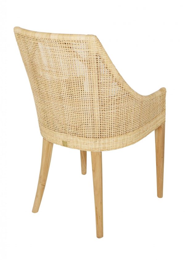 Fauteuil de table en rotin cannage SAIGON