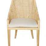Fauteuil de table en rotin cannage SAIGON