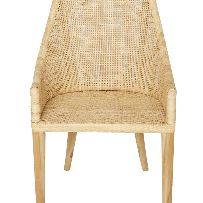 Fauteuil de table en rotin cannage SAIGON