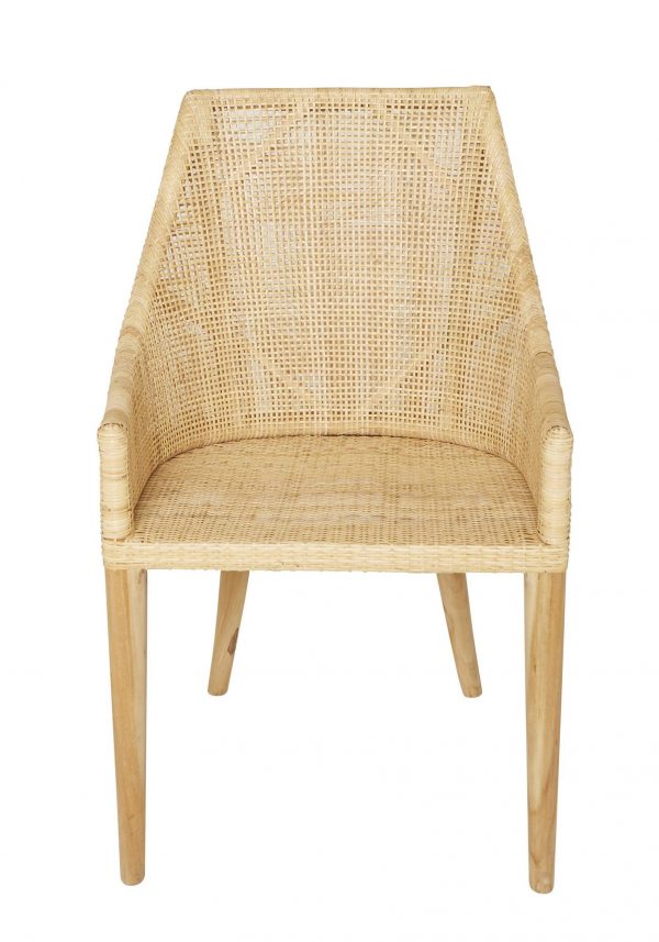 Fauteuil de table en rotin cannage SAIGON