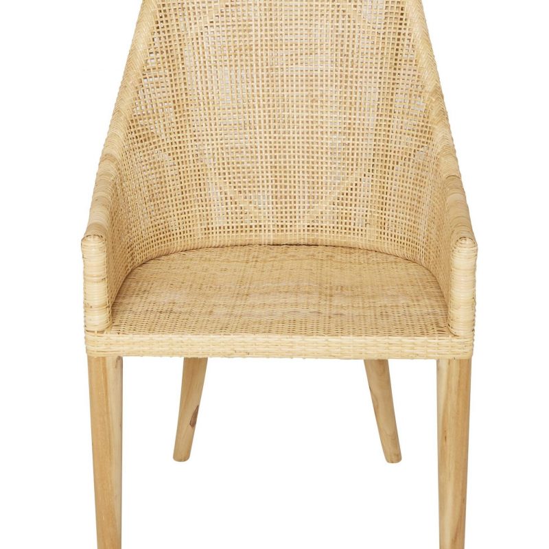 Fauteuil de table en rotin cannage SAIGON