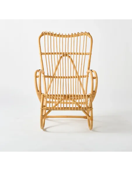 Fauteuil rotin haut dossier MARLÈNE