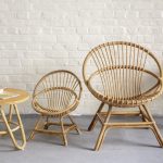 Fauteuil rotin coquille BRIGITTE