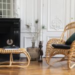Pouf en rotin BOUCLE