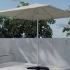 Parasol Leeds beige avec base