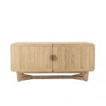Buffet Serrone en bois , meuble de rangement ou meuble TV bas au design arrondi pour intérieur chaleureux.