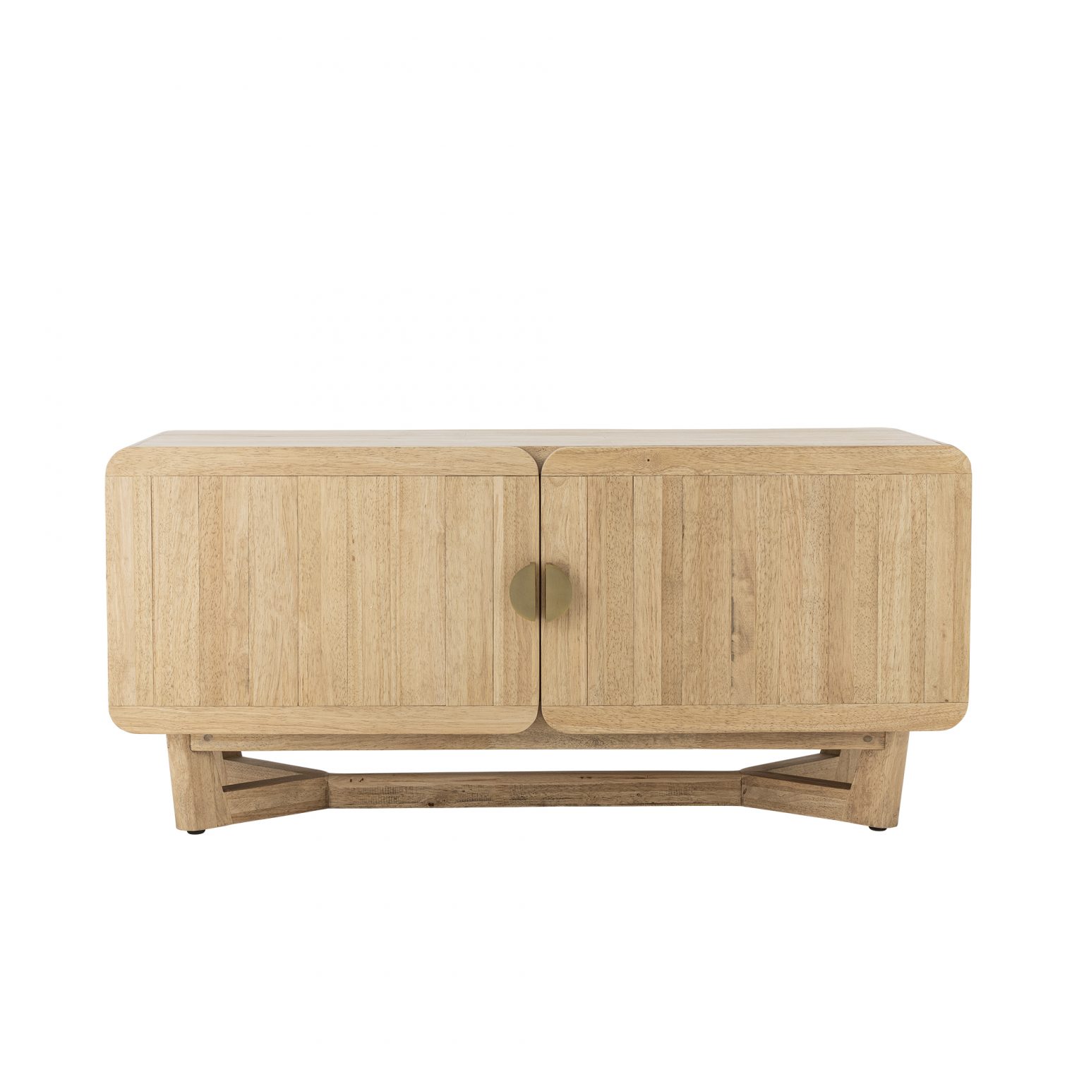 Buffet Serrone en bois , meuble de rangement ou meuble TV bas au design arrondi pour intérieur chaleureux.