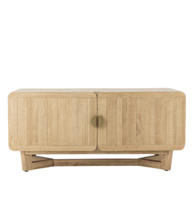 Buffet Serrone en bois , meuble de rangement ou meuble TV bas au design arrondi pour intérieur chaleureux.
