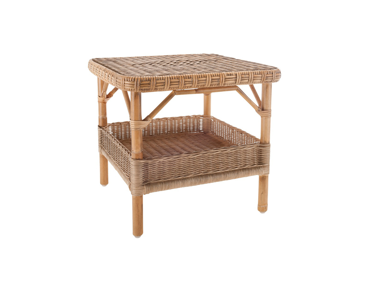 Table basse en rotin carrée NANTUCKET – Image 3