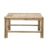Table basse en bambou SOLE, table de salon rectangulaire en bambou naturel pour intérieur