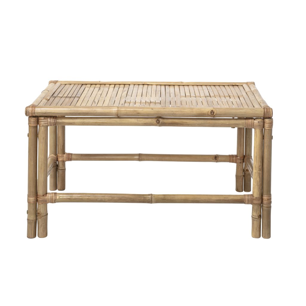 Table basse en bambou SOLE, table de salon rectangulaire en bambou naturel pour intérieur