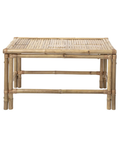 Table basse en bambou SOLE, table de salon rectangulaire en bambou naturel pour intérieur